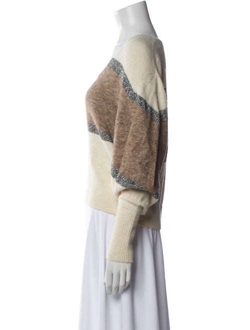 Veronica Beard Striped V-Neck Sweater