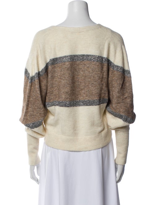 Veronica Beard Striped V-Neck Sweater