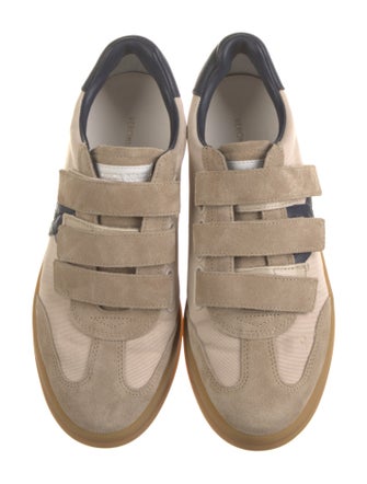Veronica Beard Leather Colorblock Pattern Sneakers