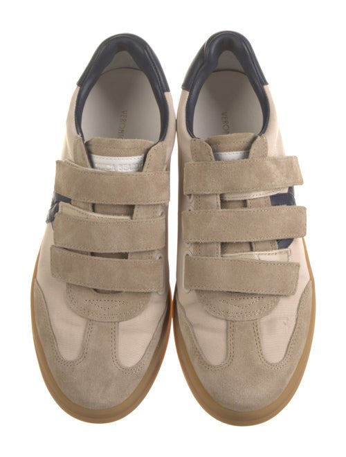 Veronica Beard Leather Colorblock Pattern Sneakers
