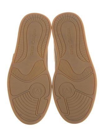 Veronica Beard Leather Colorblock Pattern Sneakers