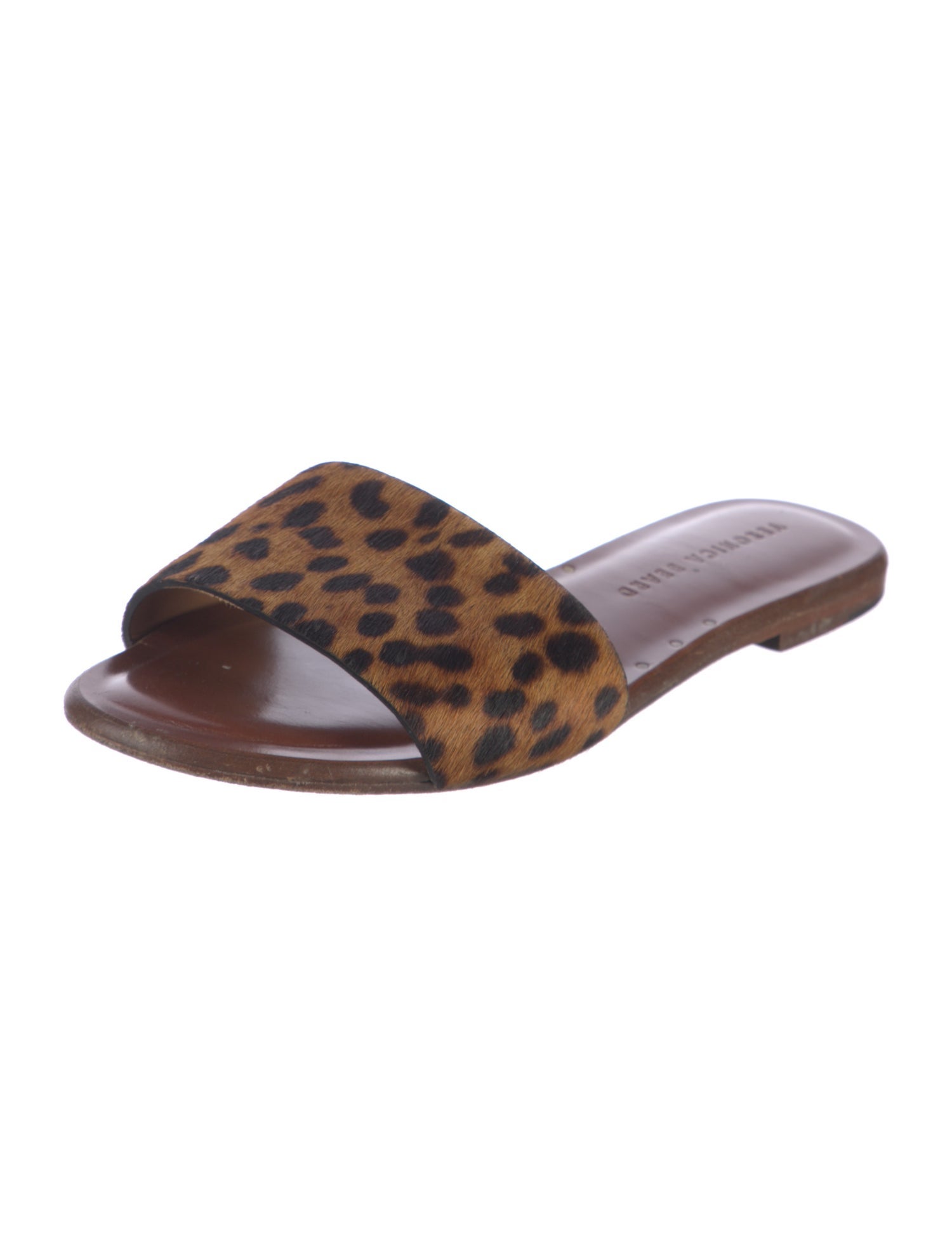 Veronica Beard Ponyhair Animal Print Slides