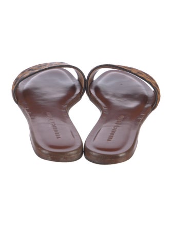 Veronica Beard Ponyhair Animal Print Slides