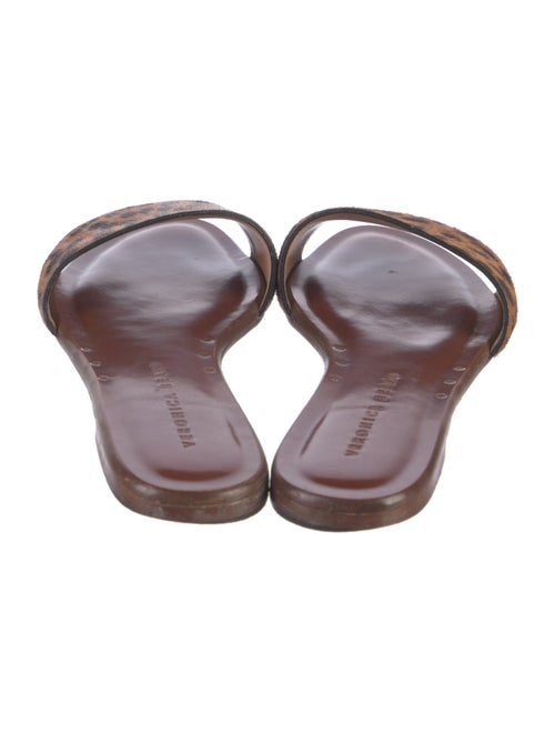 Veronica Beard Ponyhair Animal Print Slides