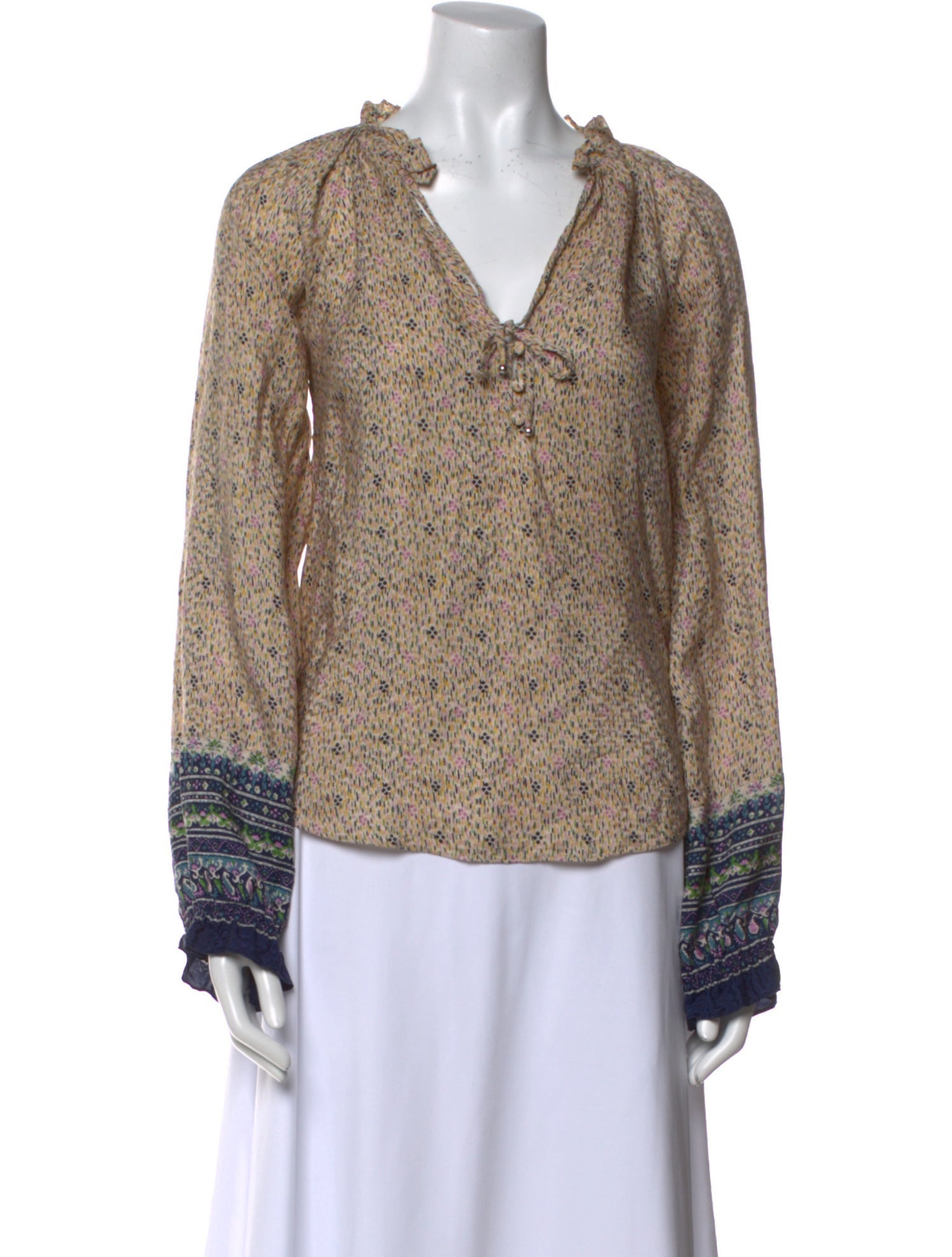 Veronica Beard Silk Printed Blouse