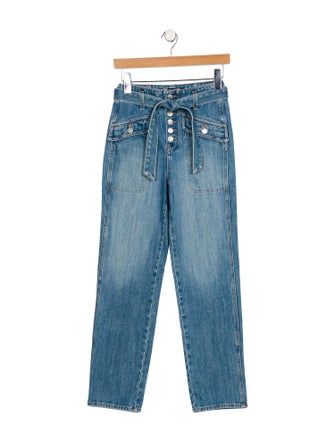 Veronica Beard High-Rise Straight Leg Jeans