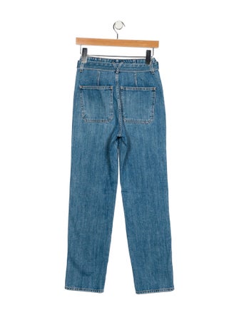 Veronica Beard High-Rise Straight Leg Jeans