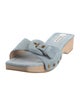 Veronica Beard Denim Studded Accents Slides