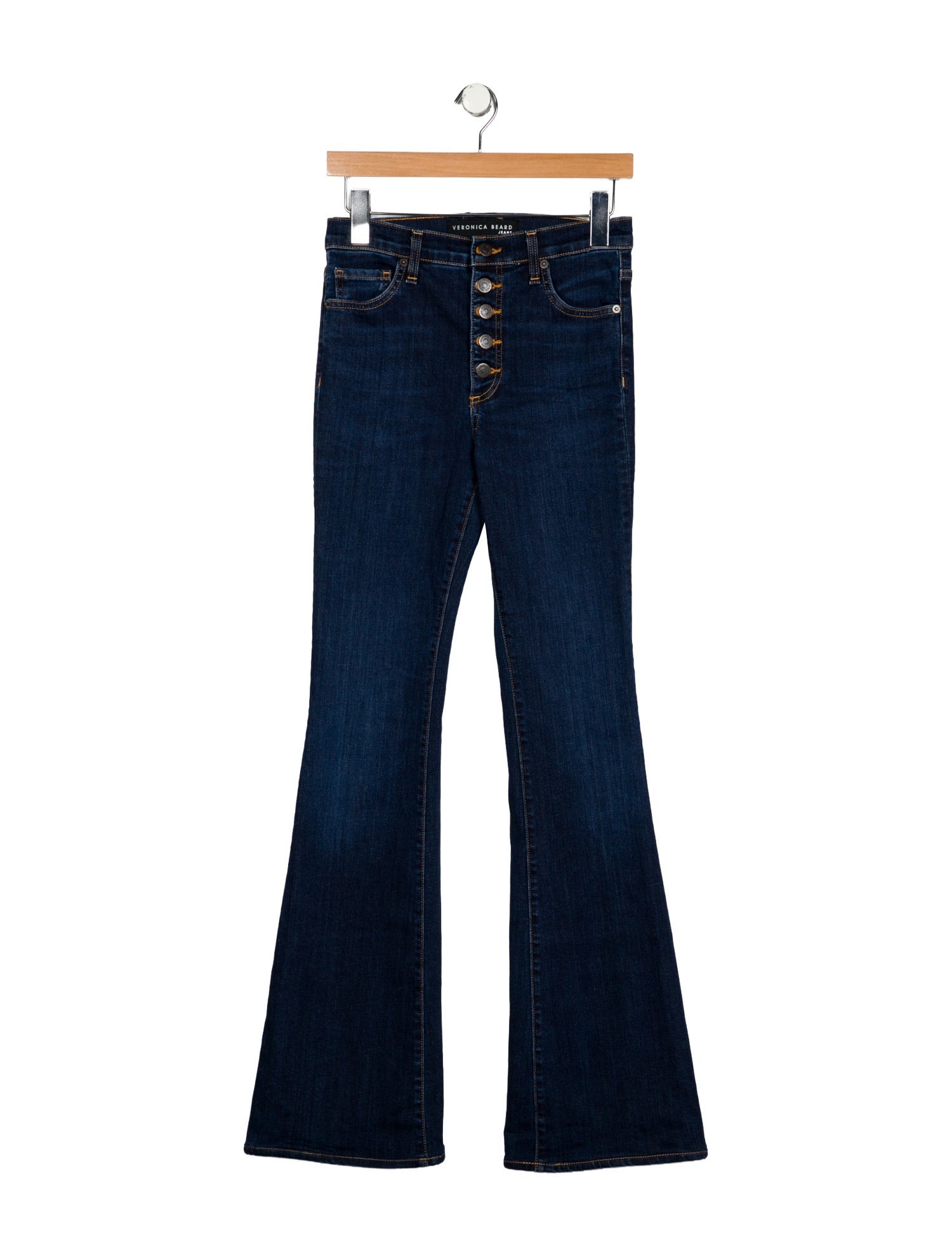 Veronica Beard Mid-Rise Wide Leg Jeans
