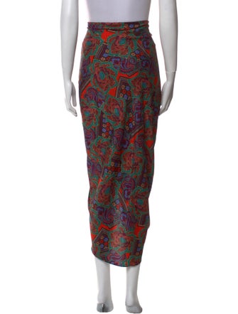 Veronica Beard Printed Midi Length Skirt