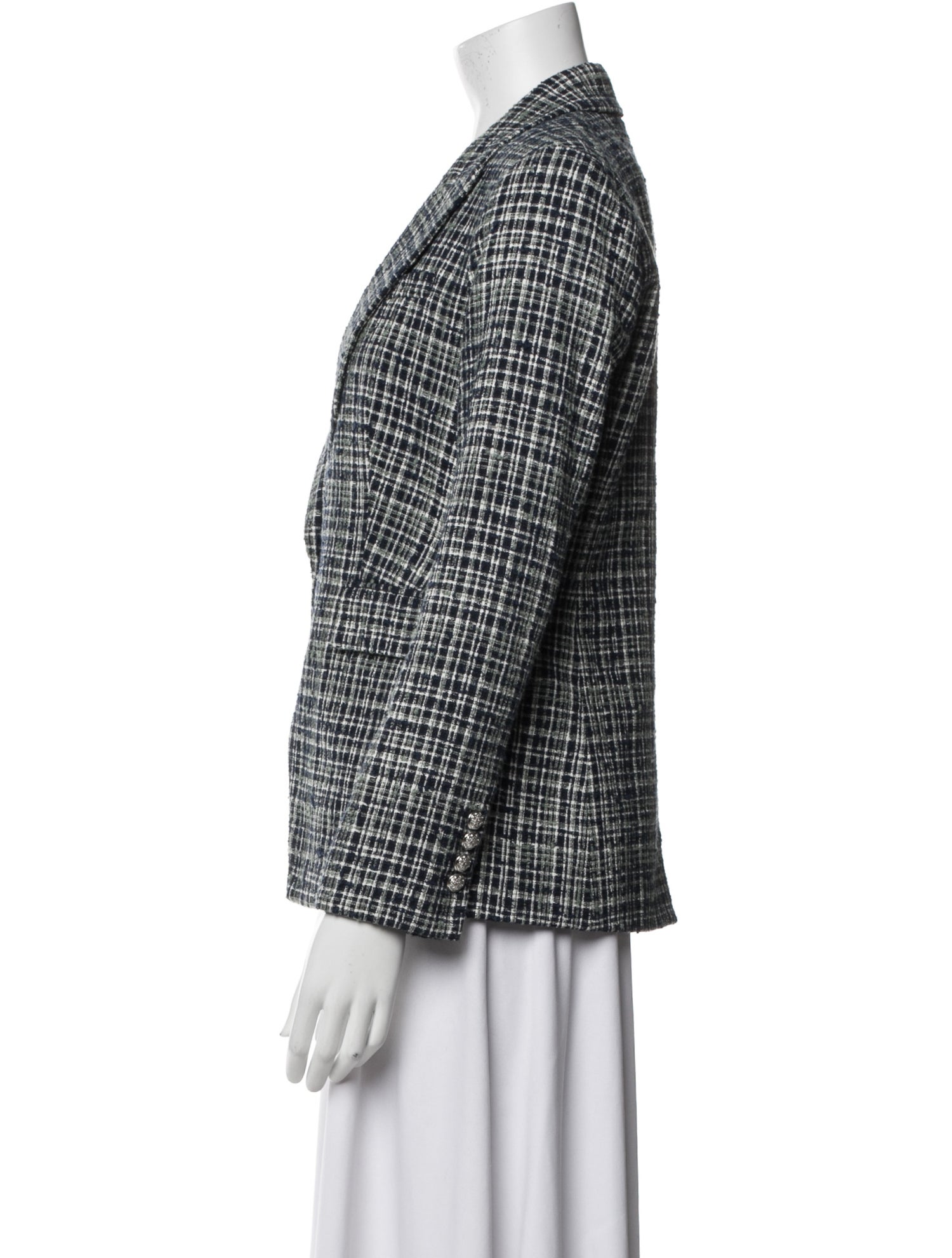 Veronica Beard Plaid Print Blazer