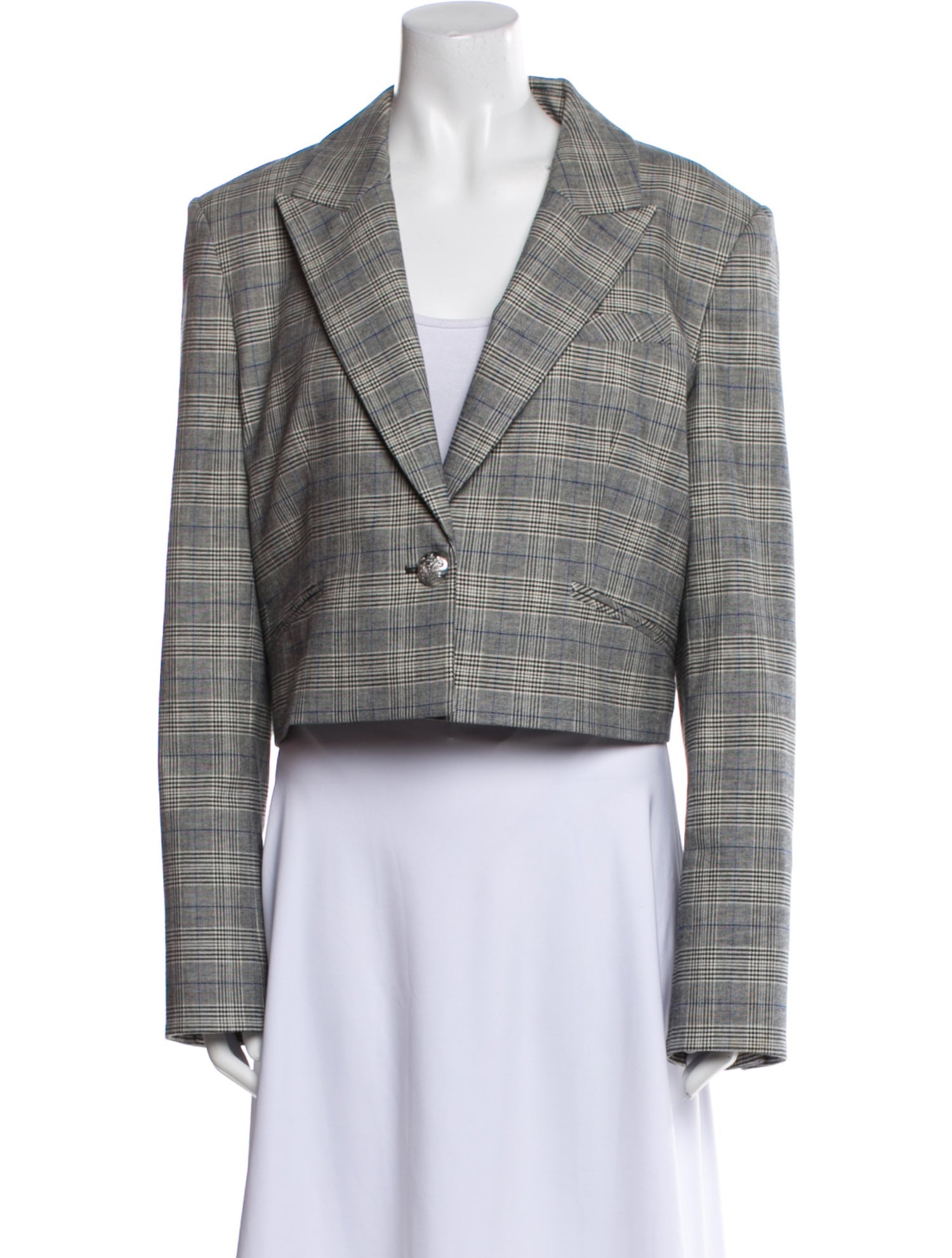 Veronica Beard Plaid Print Blazer