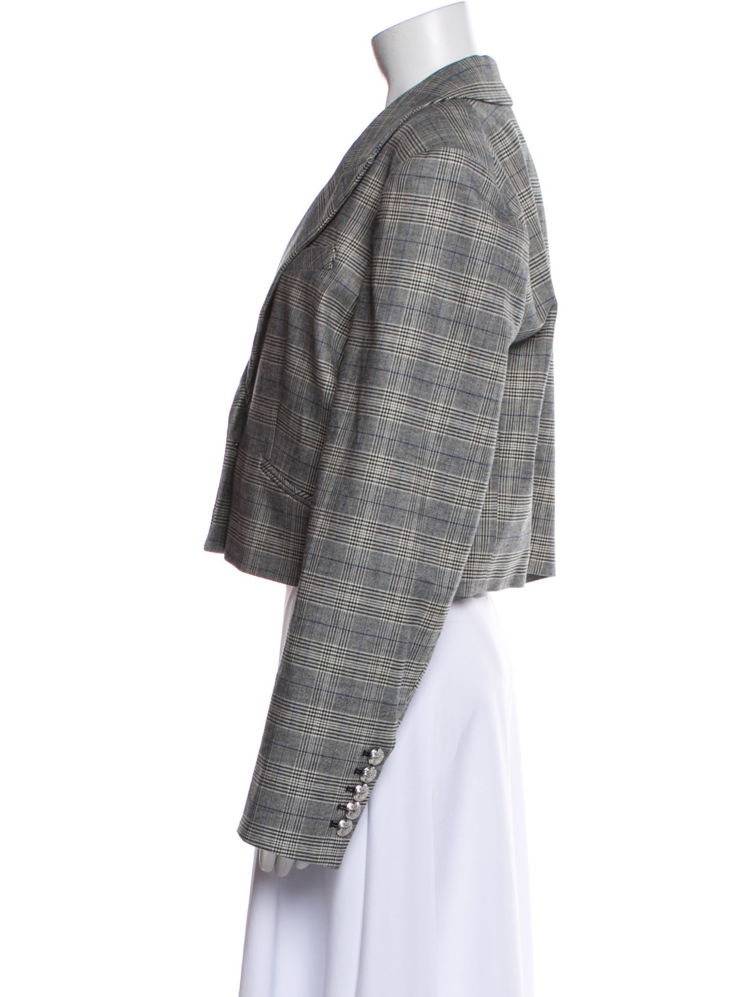 Veronica Beard Plaid Print Blazer