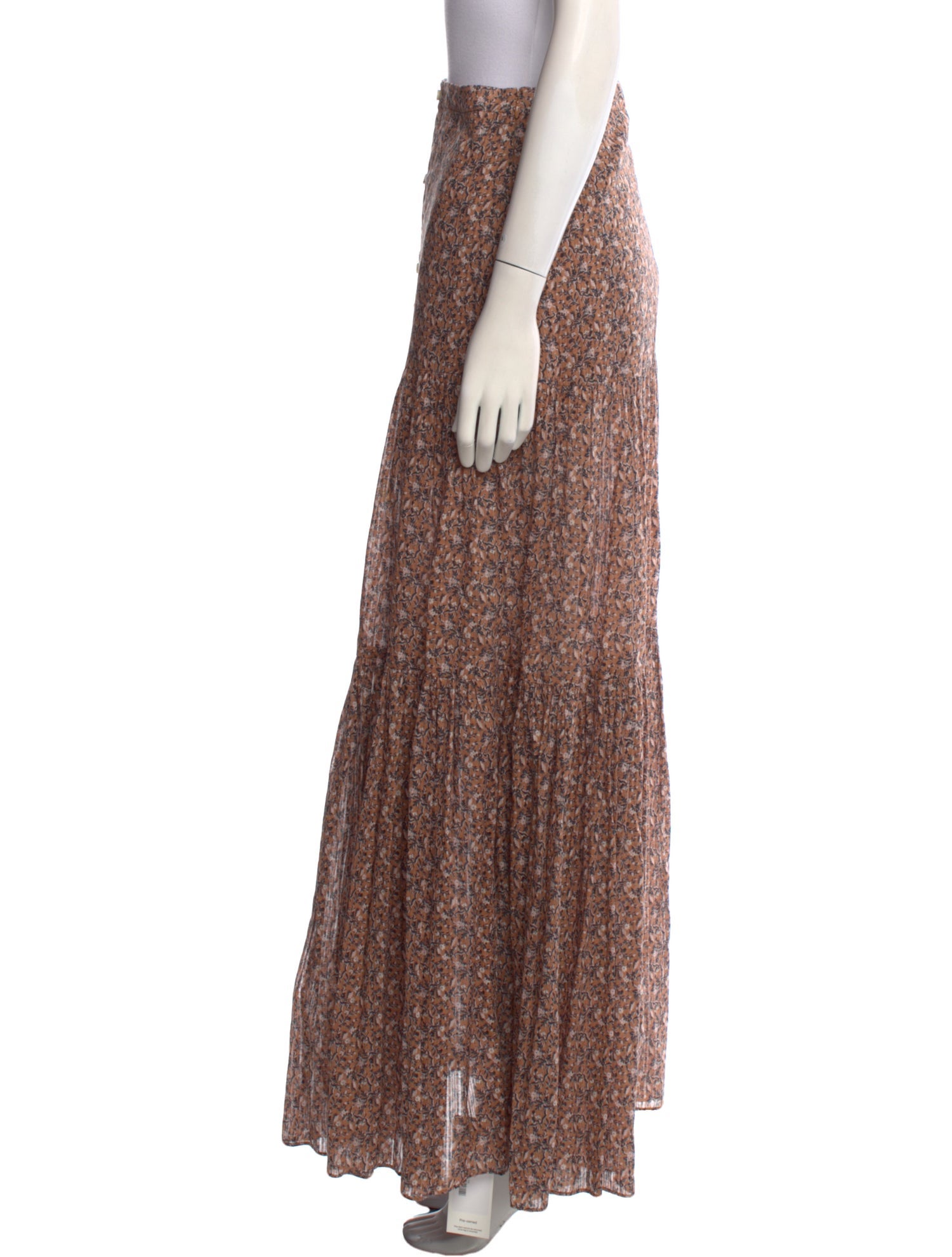 Veronica Beard Pleated Accents Long Skirt