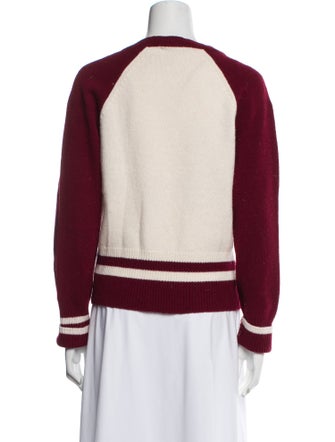 Veronica Beard Wool Colorblock Pattern Sweater