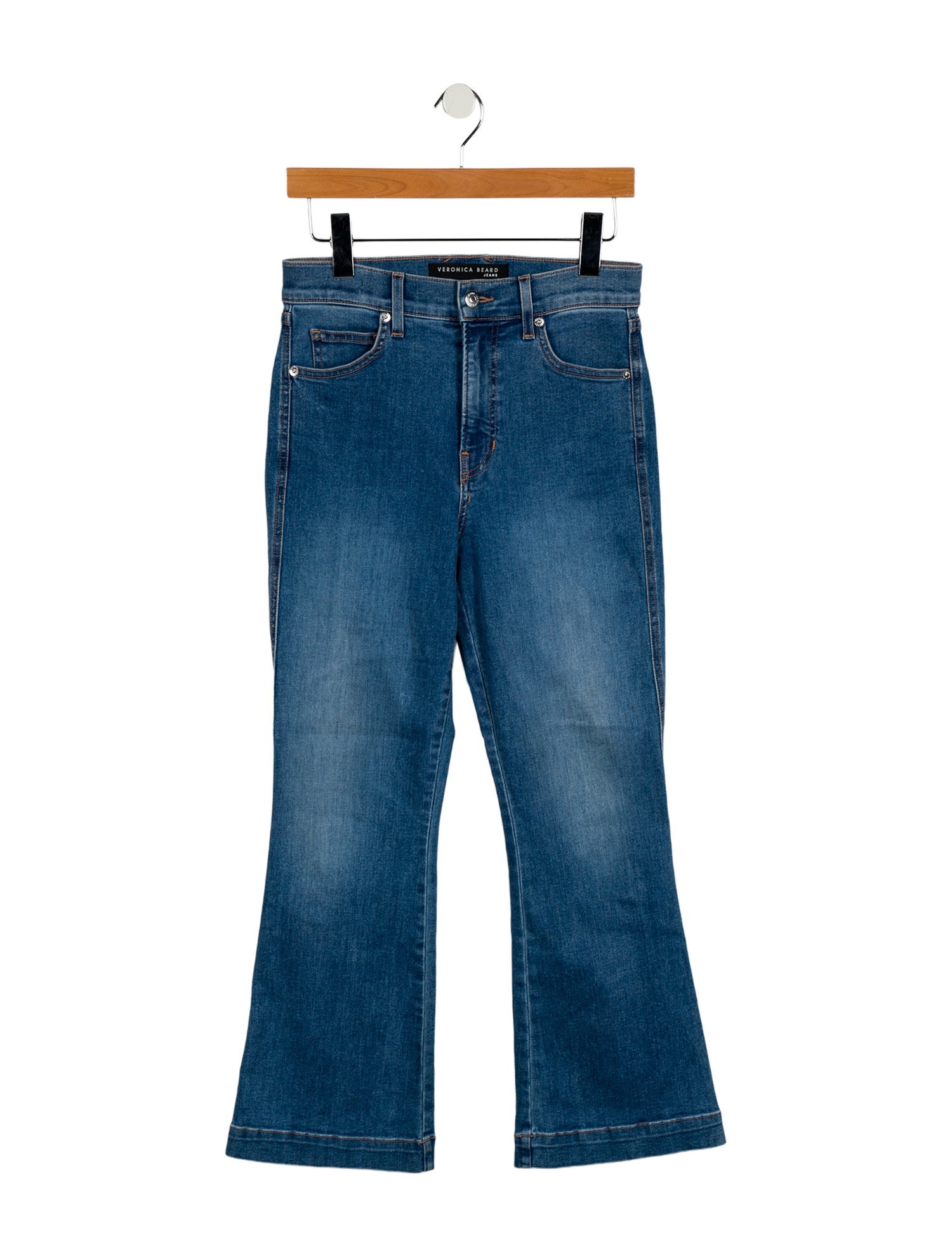 Veronica Beard Mid-Rise Wide Leg Jeans