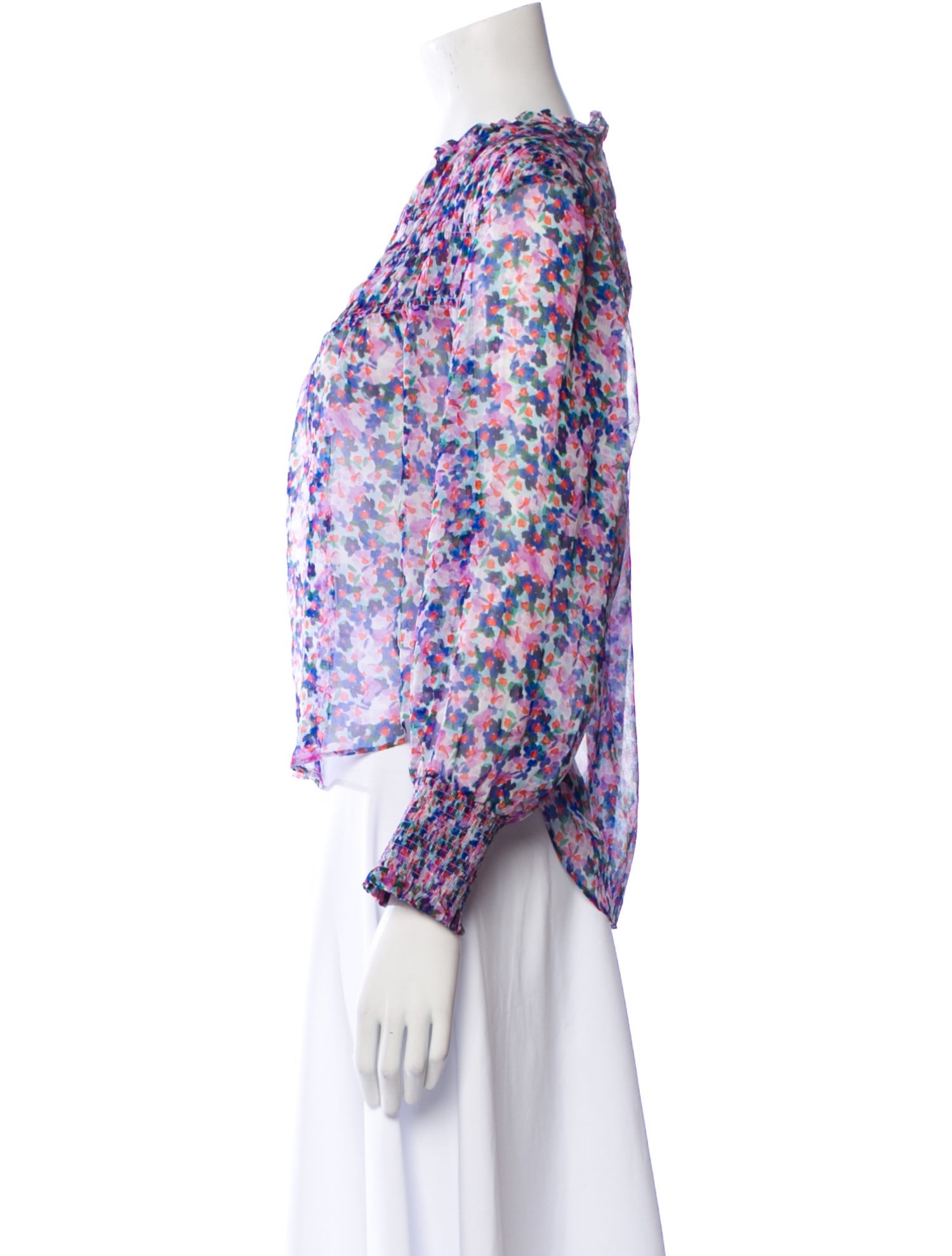 Veronica Beard Silk Floral Print Blouse