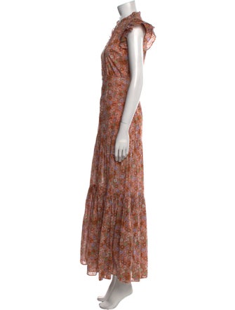 Veronica Beard Floral Print Long Dress