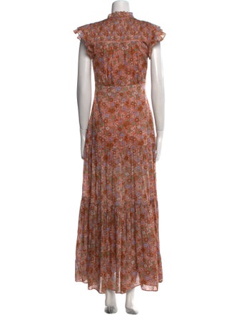 Veronica Beard Floral Print Long Dress