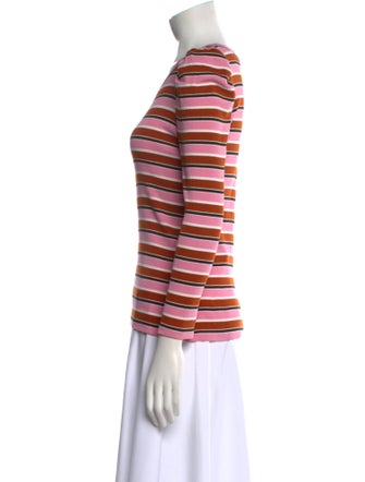 Veronica Beard Striped Crew Neck Sweatshirt