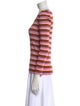 Veronica Beard Striped Crew Neck Sweatshirt