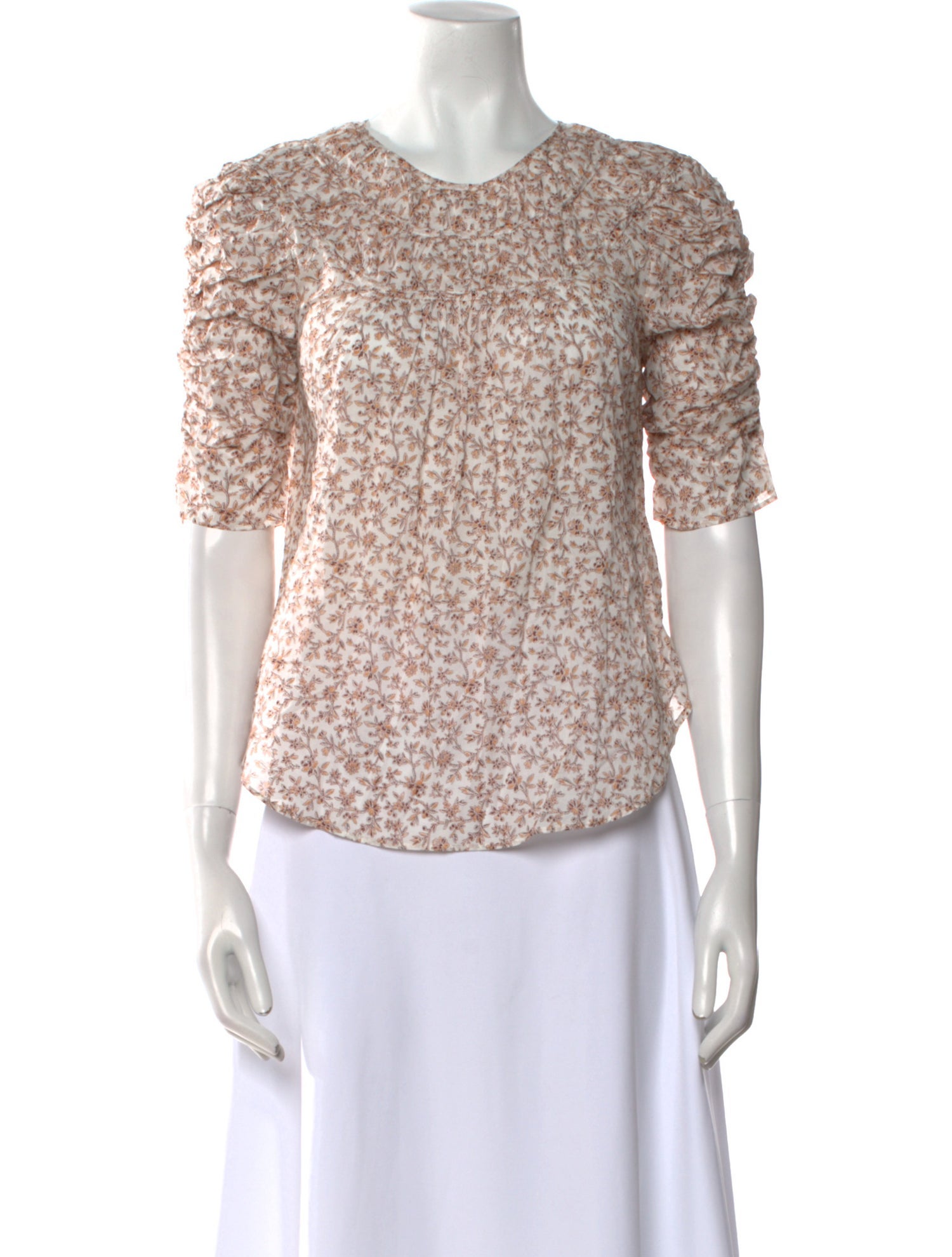 Veronica Beard Floral Print Crew Neck Top w/ Tags