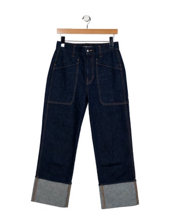 Veronica Beard High-Rise Wide Leg Jeans