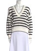 Veronica Beard Striped V-Neck Sweater