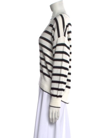 Veronica Beard Striped V-Neck Sweater