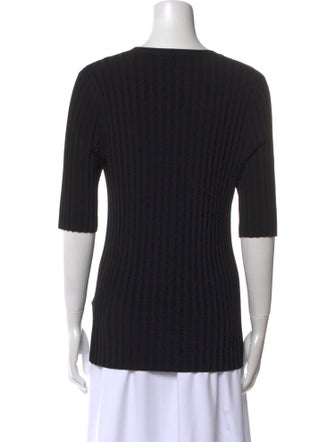 Veronica Beard Scoop Neck Three-Quarter Sleeve T-Shirt