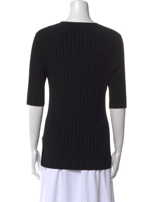 Veronica Beard Scoop Neck Three-Quarter Sleeve T-Shirt