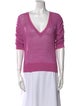 Veronica Beard Linen V-Neck Sweater