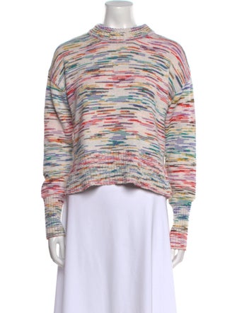 Veronica Beard Striped Mock Neck Sweater