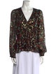 Veronica Beard Silk Floral Print Blouse