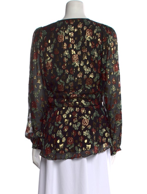 Veronica Beard Silk Floral Print Blouse