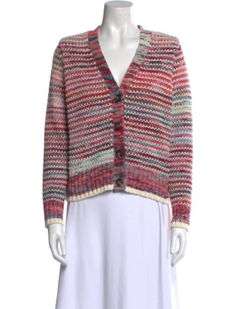 Veronica Beard Striped V-Neck Sweater