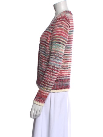 Veronica Beard Striped V-Neck Sweater