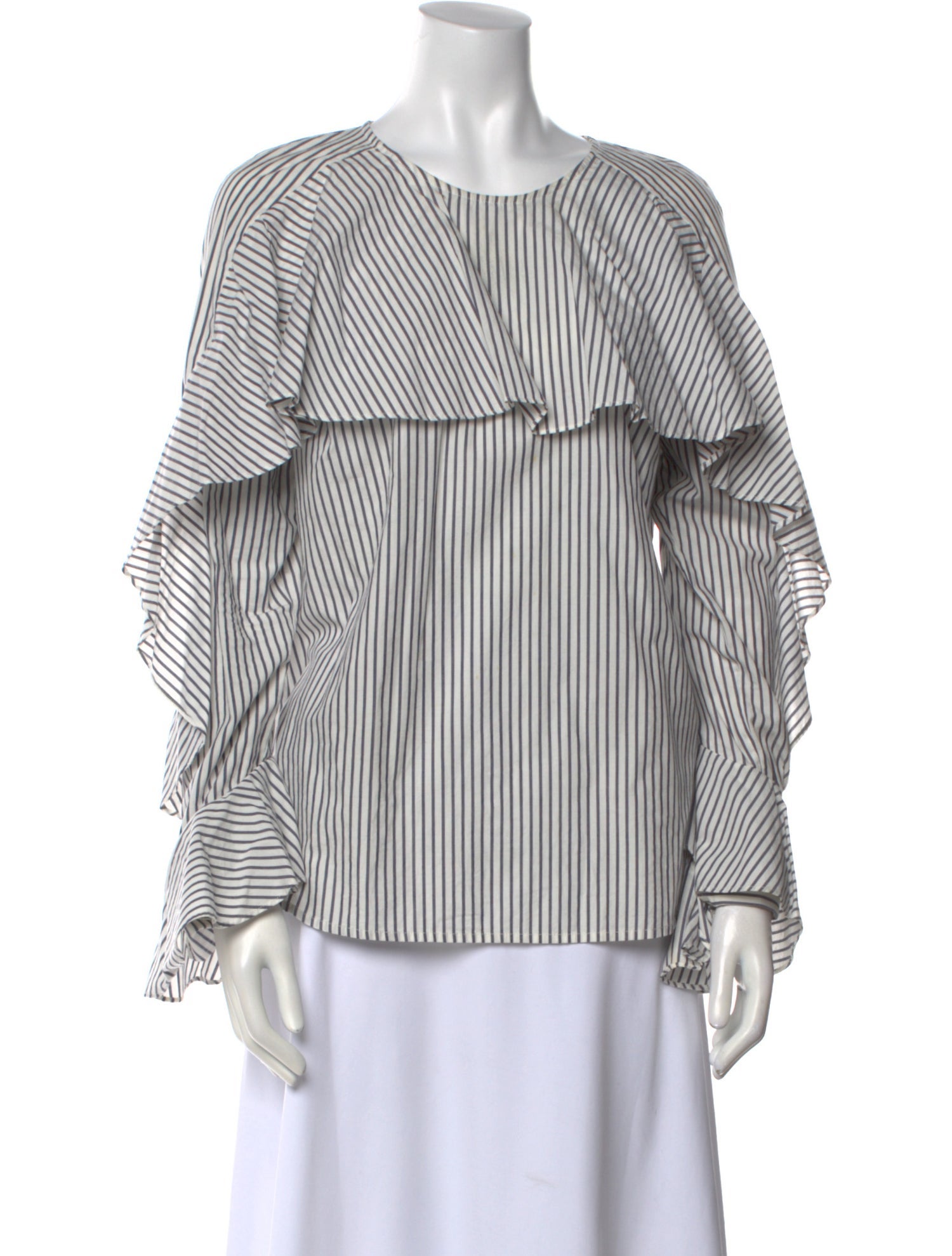 Veronica Beard Striped Off-The-Shoulder Blouse