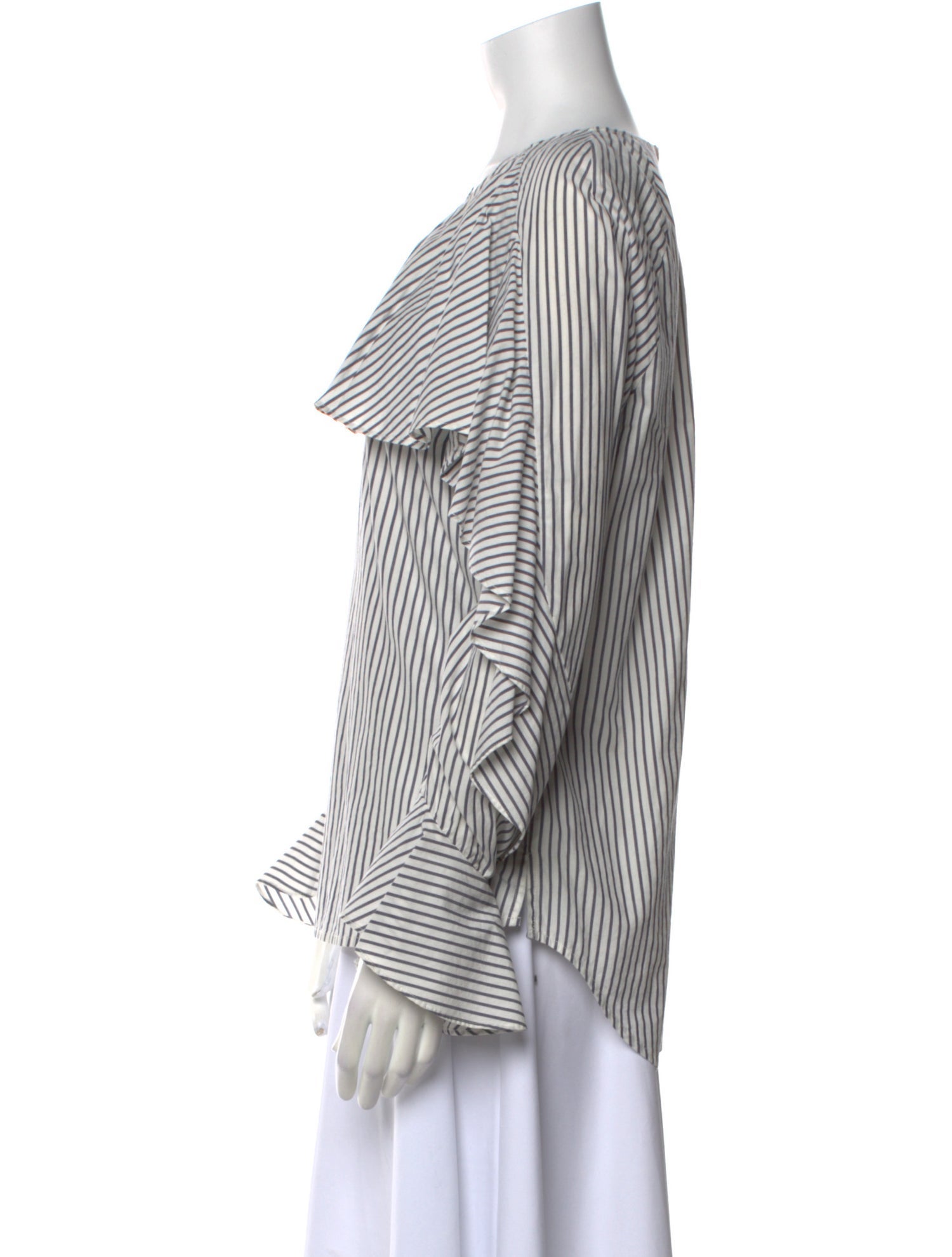 Veronica Beard Striped Off-The-Shoulder Blouse