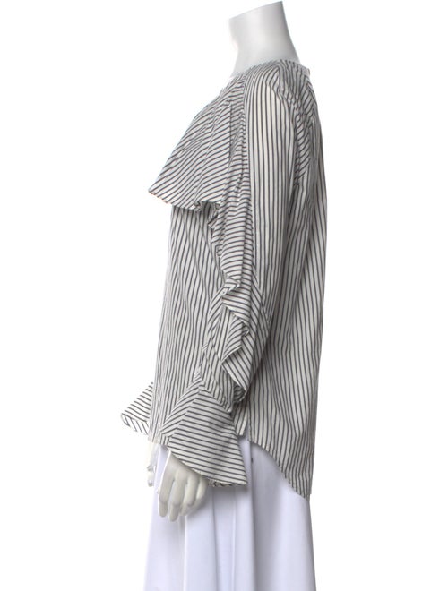 Veronica Beard Striped Off-The-Shoulder Blouse