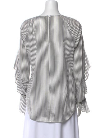 Veronica Beard Striped Off-The-Shoulder Blouse