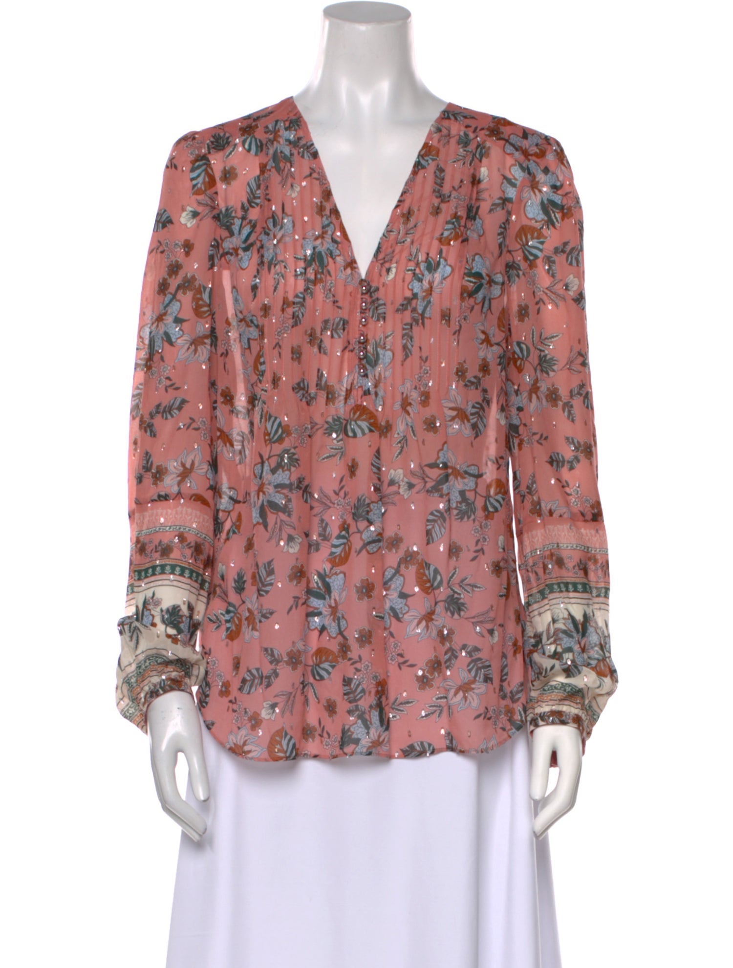 Veronica Beard Silk Floral Print Blouse w/ Tags