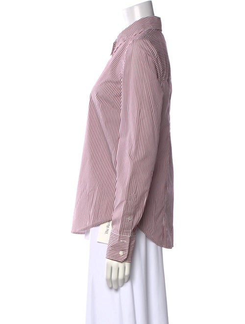 Veronica Beard Striped Long Sleeve Button-Up Top