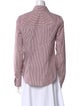 Veronica Beard Striped Long Sleeve Button-Up Top
