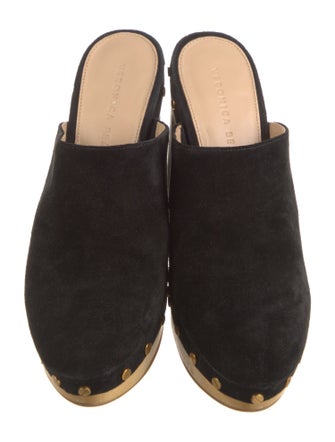 Veronica Beard Suede Studded Accents Mules