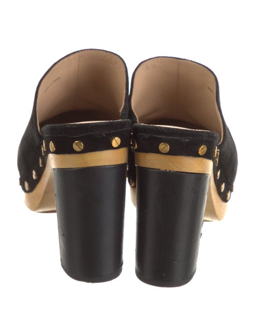 Veronica Beard Suede Studded Accents Mules