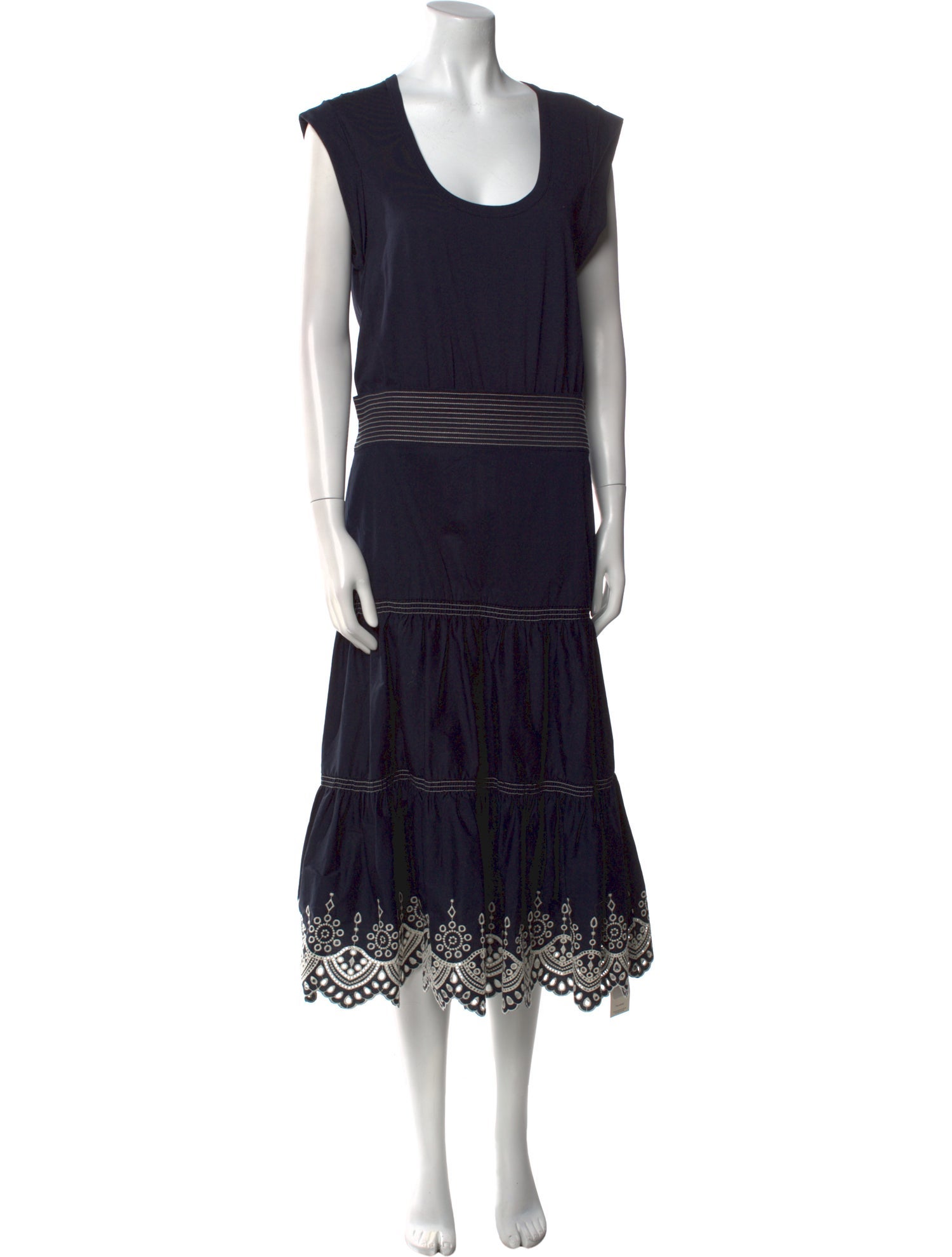 Veronica Beard Scoop Neck Long Dress