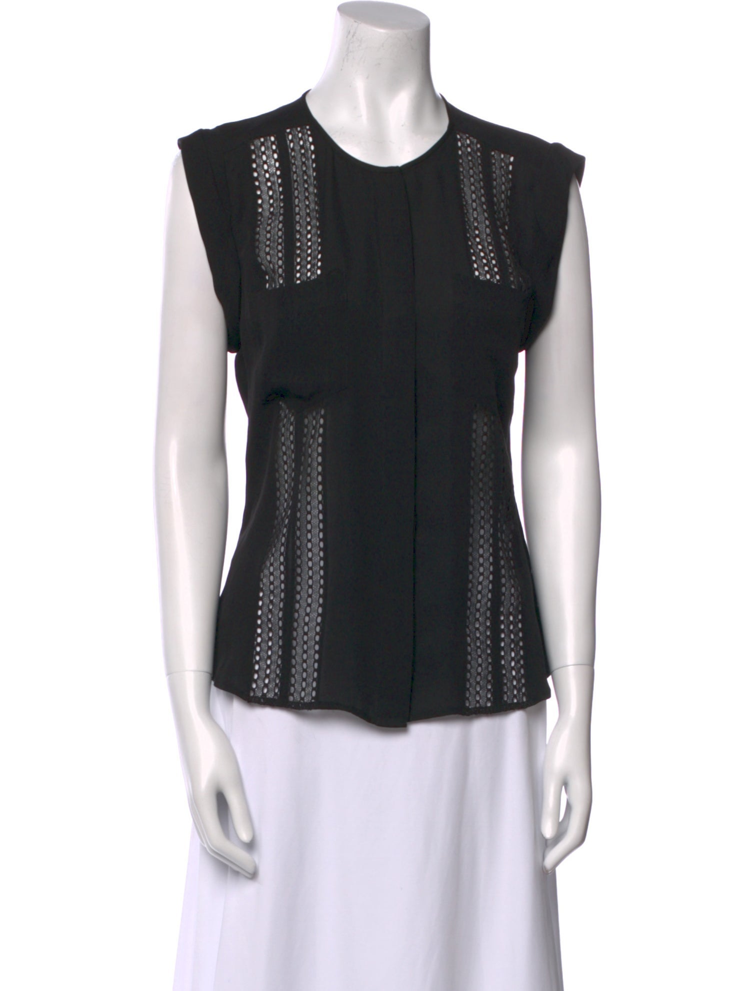 Veronica Beard Silk Crew Neck Top