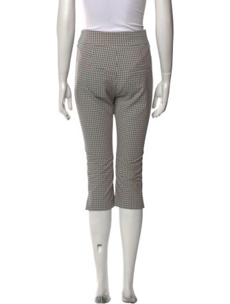 Veronica Beard Plaid Print Straight Leg Pants