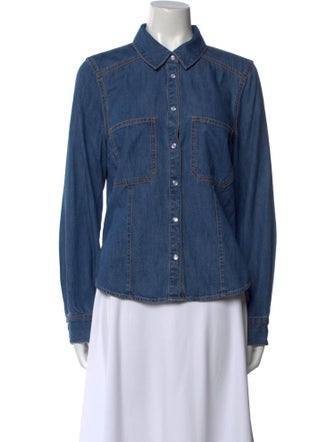 Veronica Beard Long Sleeve Button-Up Top